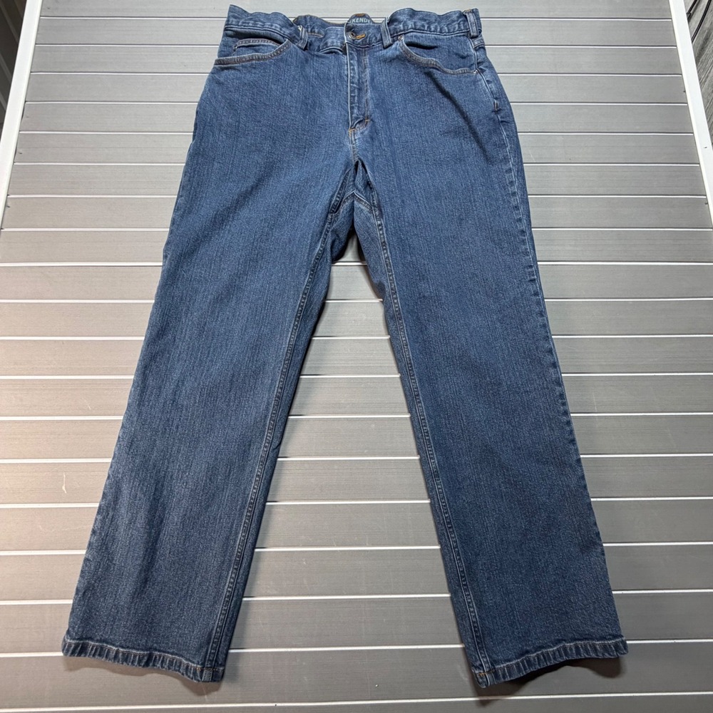 Duluth Trading Co Flex Weekender Jeans Mens 38x30 Blue Denim Straight Leg Pants
